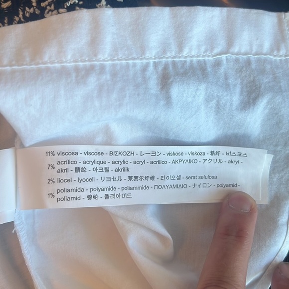 Zara Black and White Cuerpo Combinnado Contrast Tweed Top Size S - Picture 14 of 17